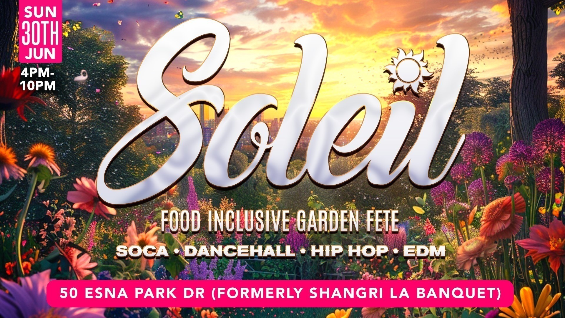 Soleil - Food Inclusive Garden Fete