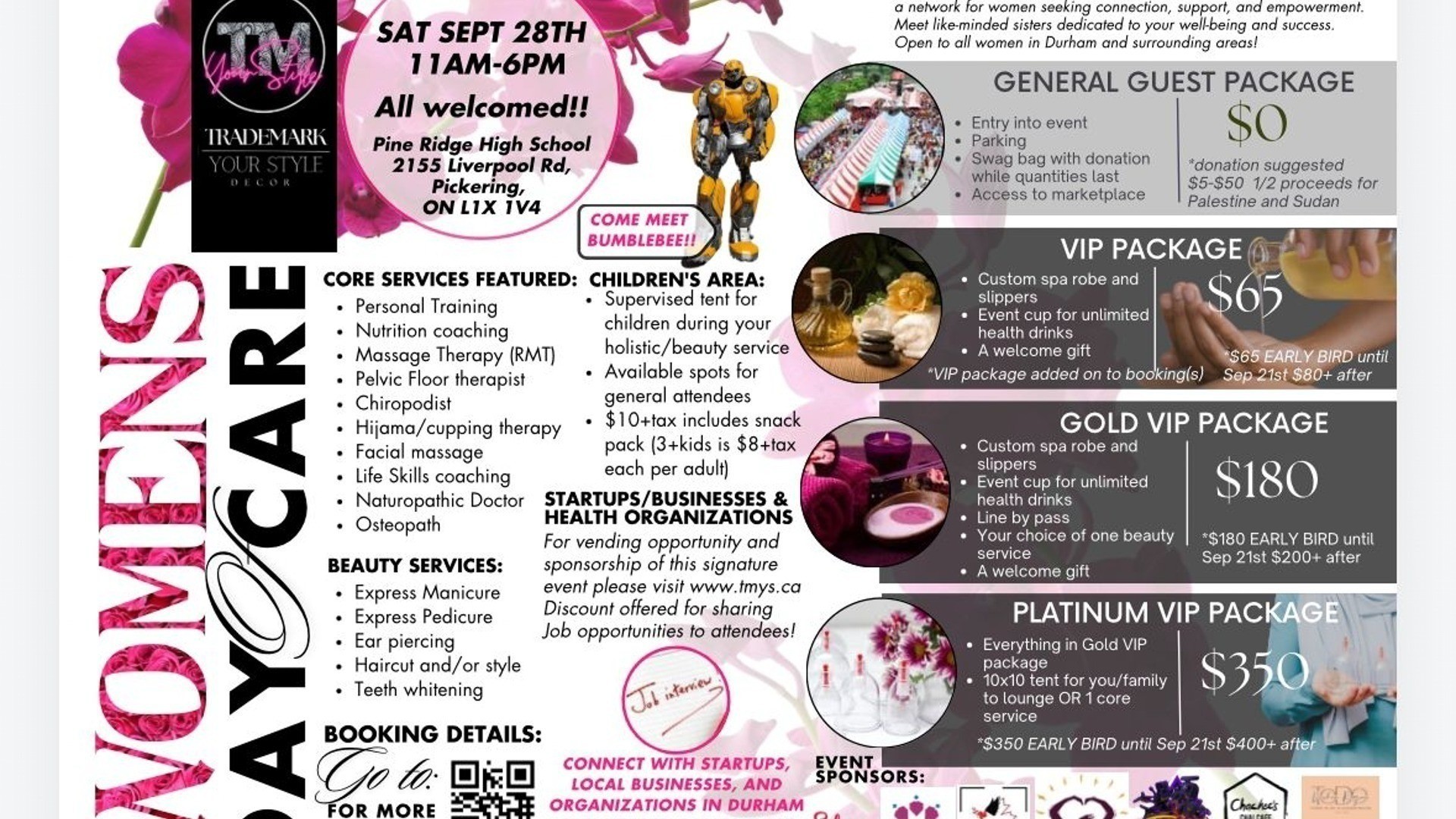 WOMEN'S DAY OF CARE ~ SPA AND HEALTH EVENT DURHAM